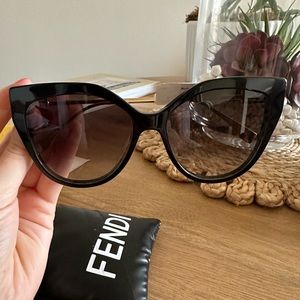 Fendi Sunglasses, new in box. Classic-cat eye.